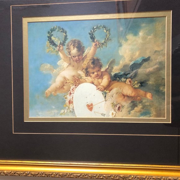 Print of angels cherubs fancy frame spiritual wall art home decor wall hanging - Picture 4 of 6